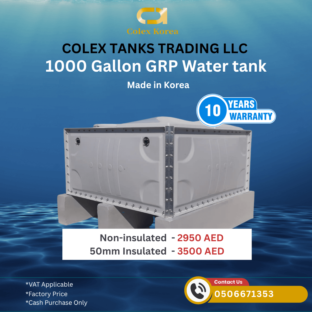 FINAL COLEX 1000 GALLON GRP WATER TANK
